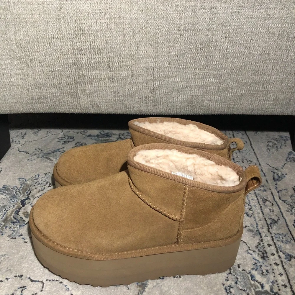 UGG Ultra Mini Platform Boots Chestnut